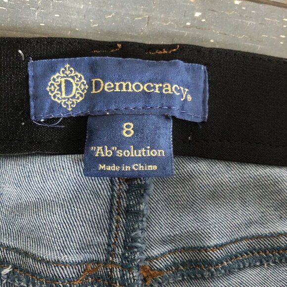 Democracy Jeans Womens Size 8 Blue AB Solution Stretch Distressed - Picture 8 of 10